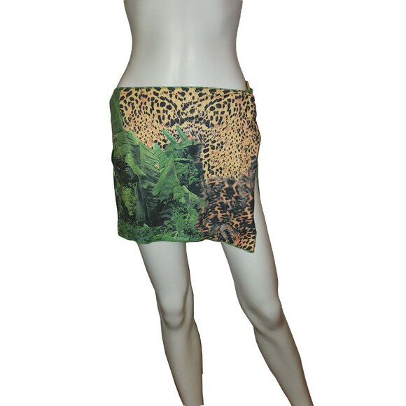 Vintage Animal Print Swim Skirt Cover Up - Picture 1 of 7